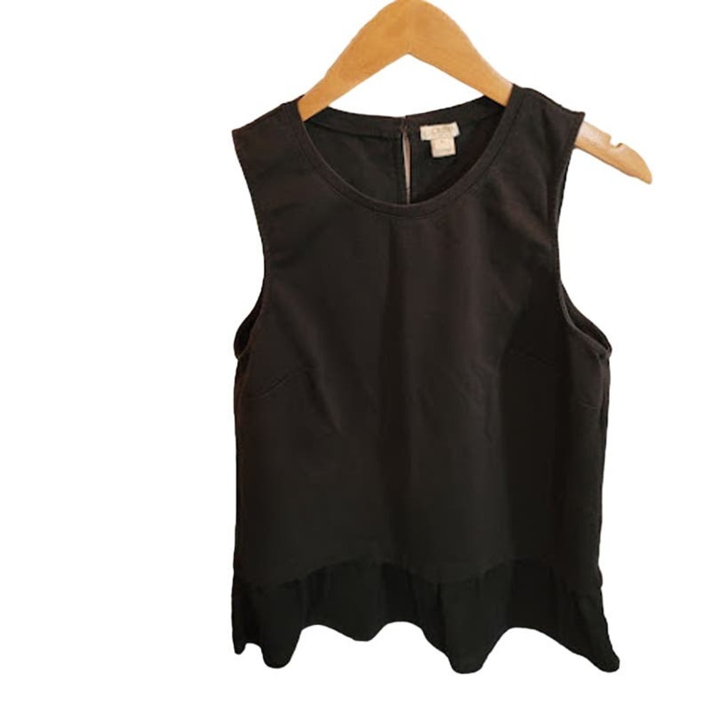 J. Crew - Black Ruffle hem - size medium